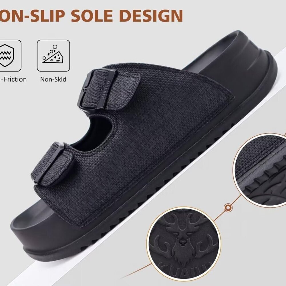 Women's Leather Sandals with Arch Support Cushioned Orthopedic Summer Shoes - Picture 6 of 7